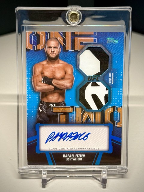 2024 Topps UFC Knockout Rafael Fiziev One Two Dual Relic Patch On-Card Auto 1/1