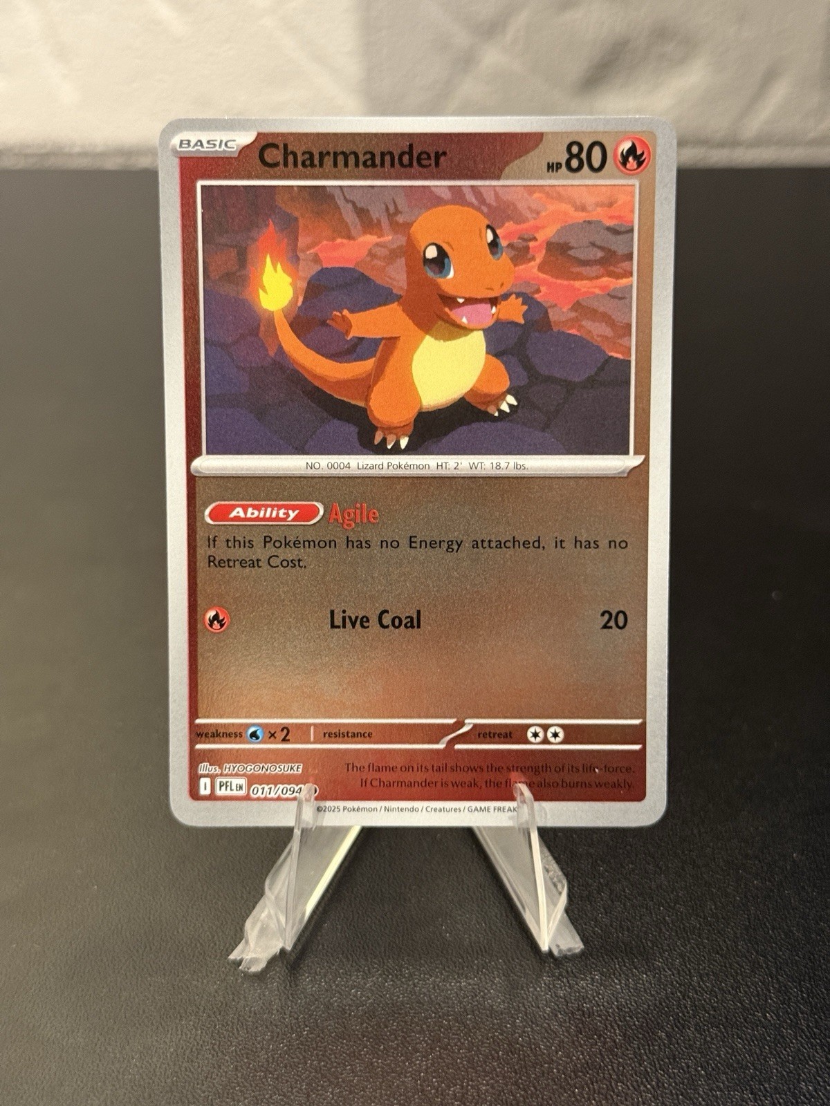 Charmander 011/094 Phantasmal Flames Reverse Holo Pokemon Card