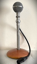 Vintage 1940's Brush Acoustical BR2S Crystal Microphone w/stand, works great!
