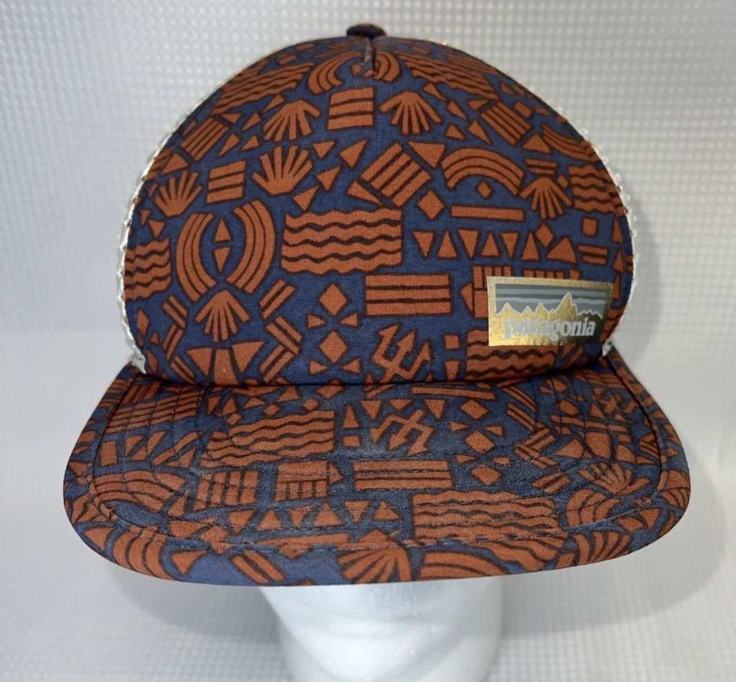 Patagonia Art to Wear Baseball Cap Mesh Back Slide Closure z49