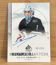 DEVIN COOLEY 2024-25 UD SP AUTHENTIC FUTURE WATCH ROOKIE RC AUTO /999