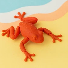 Articulated 3D Printed Frog | Guppy FlexiBeast Fun Collectible, Multiple Colors!