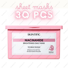 SKINTIFIC Niacinamide Sheet Mask 30 Sheets Brightening Hydrating