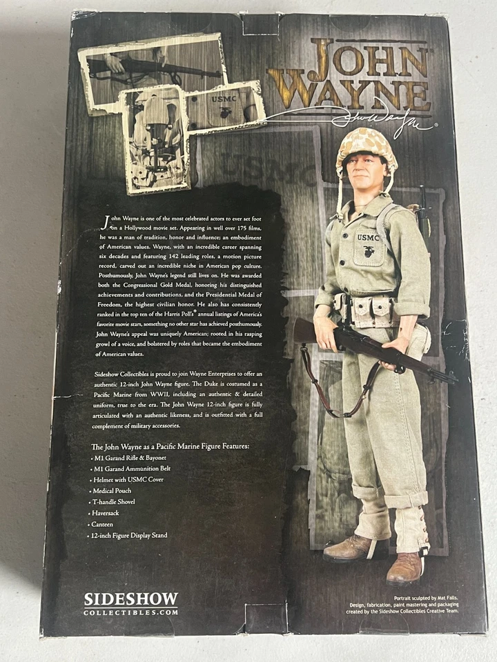 Figura de 12" de John Wayne como un marino del Pacífico de Sideshow Collectibles Foto 4 de 4