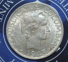 AU  Colombia 20 Centavos 1947/5 B {{{D460
