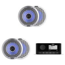 Fusion MS-RA60 Marine Stereo With Wireless Connectivity w/ 2 Pair 51KM614FL...