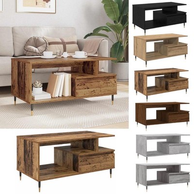 Couchtisch 90x49x45 cm Holz Wohnzimmertisch Kaffeetisch Tisch Beistelltisch