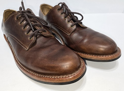 #ad Truman Boot Co Plain Toe Derby Brown Leather Dainite Sole Mens 11.5 USA Rare $229.50