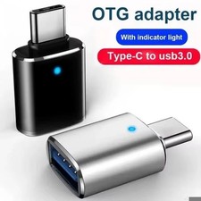 LED USB-C 3.1 Male to USBA Female Adapter Converter OTG Type C Android Phone LOT