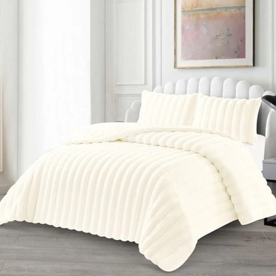 Tagesdecke Set Peri Überwurf Decke 3-Teilig 235 x 250 cm 2-Personen Beige