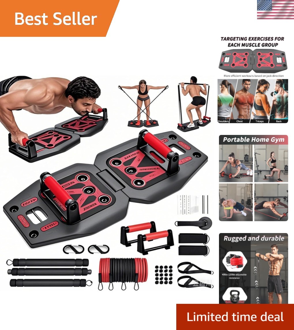 Home Gym Exercise Equipment - Portable Workout System 17 Fitness Accessories ...