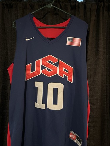 Nike Team USA Kobe Bryant #10 Basketball Jersey Size L Blue Red White