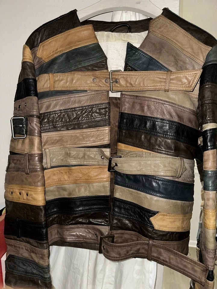 Chaqueta Cinturón Cuero Maison Margiela Talla L con Prenda Bah And Candle  Foto 2 de 4