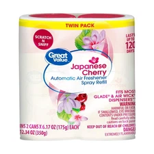 Automatic Air Freshener Spray Refill, Cherry Blossom, 2 Pieces