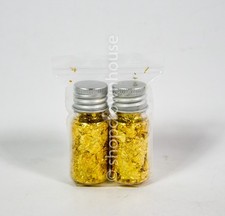 2 Serlium Edible Gold Leaf Flakes 0.2oz bottle for Crafts Nail Art Cakes