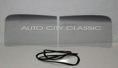 2pc Windshield Grey Glass and Gasket w/Chrm 1947 - 1953 Chevy GMC Pickup Truck