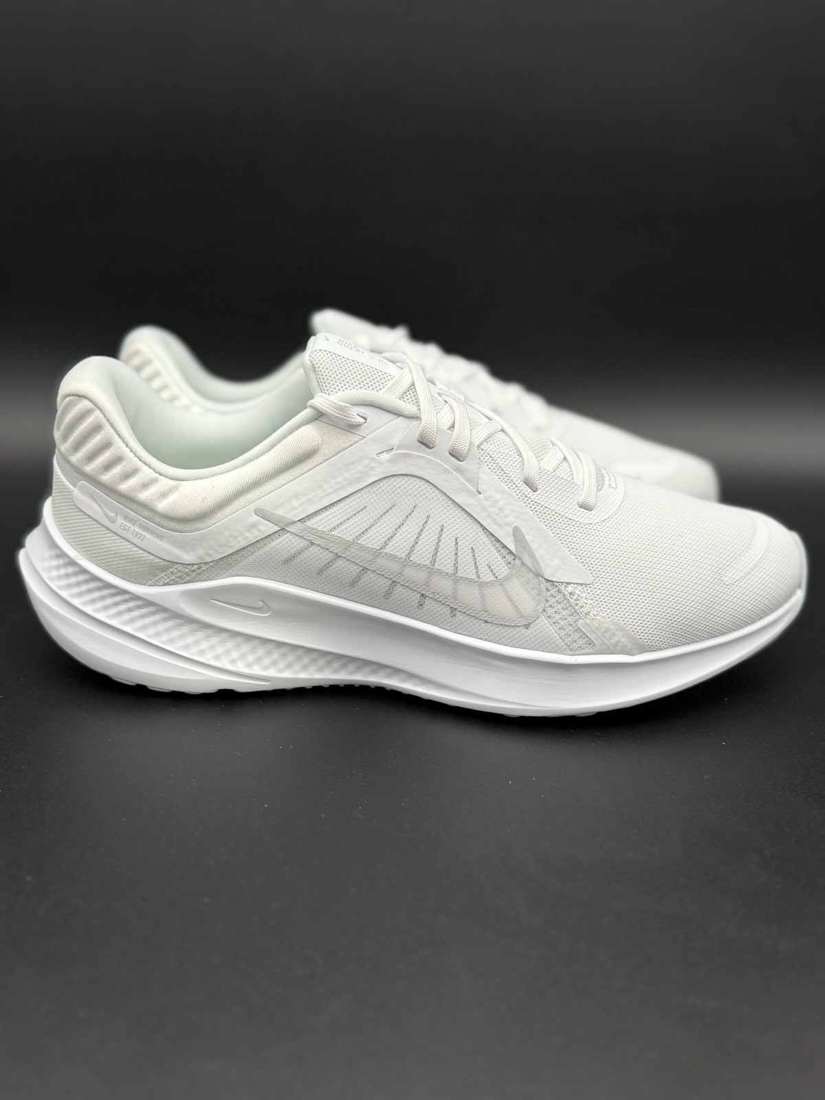 Nike Quest 5 Triple White Gray Athletic Running Sneakers DD0204-100 Men Size