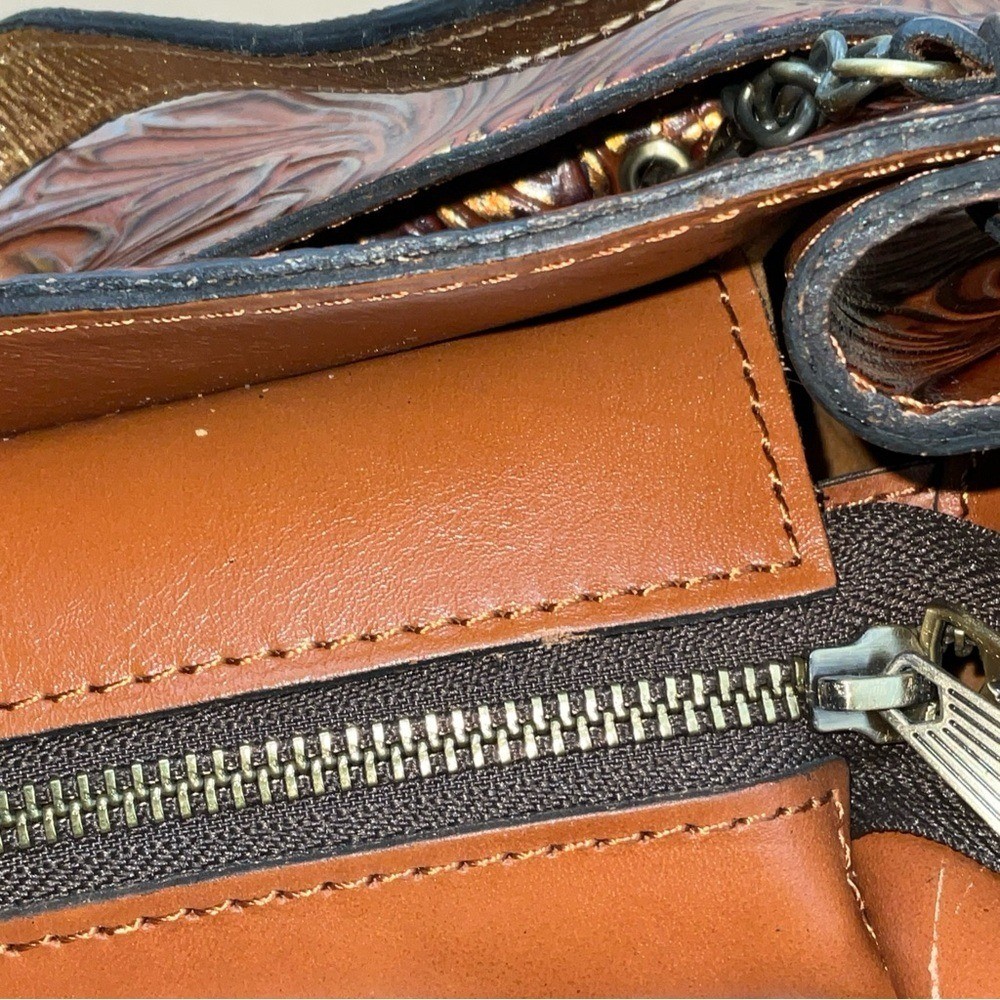patricia nash tobacco fields Patricia Nash Tooled LeatherTan/Gold Tobacco Fields Purse & Matching  Wallet