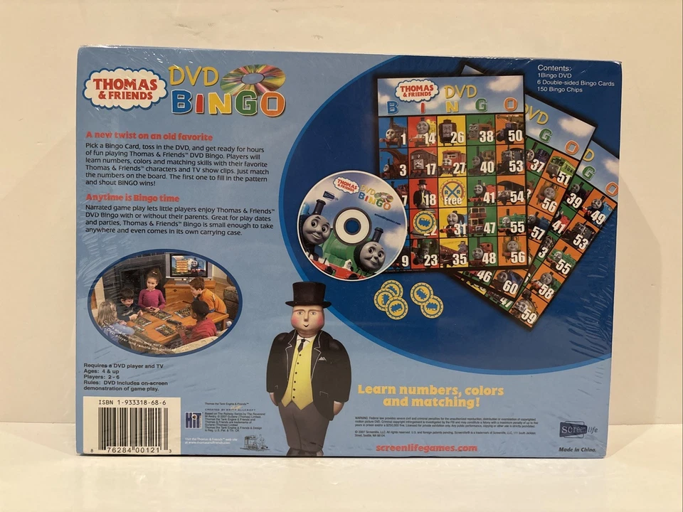 Thomas The Tank Engine & Friends DVD BINGO ScreenLife 2007 Board Game New/Sealed - Image 3 of 4