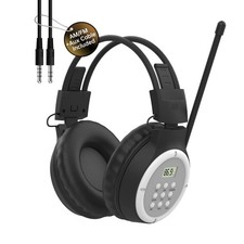 AM FM Radio Headphones, Personal Portable Radio Headset am/fm Digital with Be...