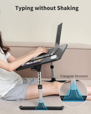 Height  Angle Adjustable Laptop Stand for Bed, Lap Desk Bed Tray Table, Ligh...