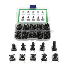 200 Pieces Momentary Push Button Push Button Latching Mini on/Off Switch