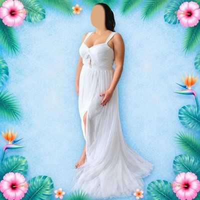 Bridal Marfil Tulle Wedding Maxi Dress With Bow Detail Size 10