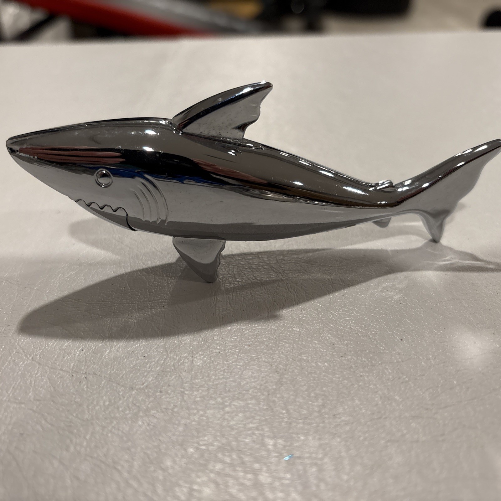 Novelty Shark -mouth Opens For Flame Chrome Ocean Life Refillable Butane