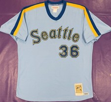 Authentic1982 Gaylord Perry #36 Mitchell & Ness Seattle Mariners Jersey 46/48