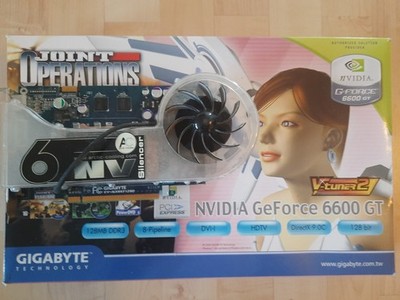 GIGABYTE GeForce 6600 GT 128MB DDR3 GV-NX66T128D OVP Arctic + Original Kühler