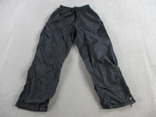 Nike Pants Womens Large 12-14 Black Nylon Windbreaker Lined Track Warm Up 00s