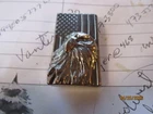 5 oz .999 silver Eagle and flag by Reckless Metals antiqued