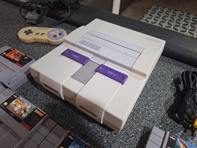 Super Nintendo SNES Console Bundle With Games TESTED WORKING