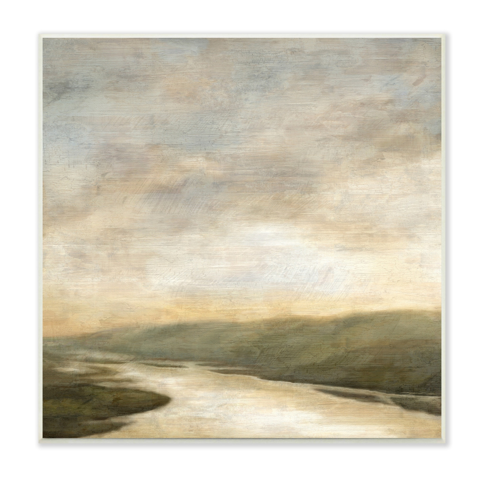 Stupell Serene Rural Shallow River Rainy Atmosphere