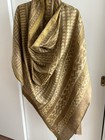 Fabindia Style Dupatta Scarf  Wrap Earthtone Beige Taupe Mustard Hand Batik Art — photo 5