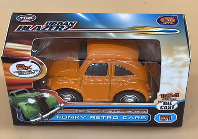 Funky Retro Cars Urban Blazer Orange Pull Back Car 1:64 Originalverpackt Neu