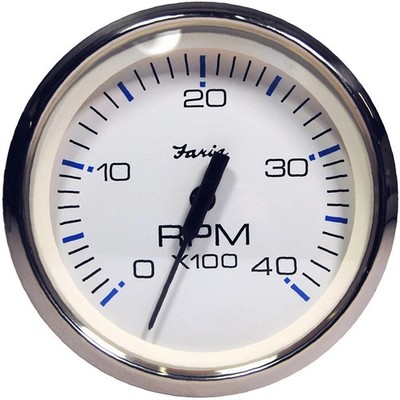 Faria Chesapeake White SS Tach 4000 Diesel Mag Pickup Far 33818 Td9733c