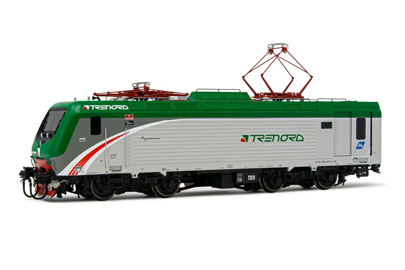 Lima Expert HL2662 E464 497 Trenord Green/White/Grey Livery With Red Stripes