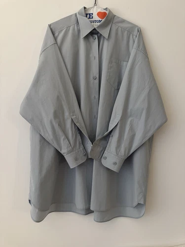Abito camicia oversize con bottoni Maison Margiela blu xs