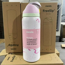 Owala FreeSip 32oz Insulated Water Bottle - Pink Bows Limited Edition