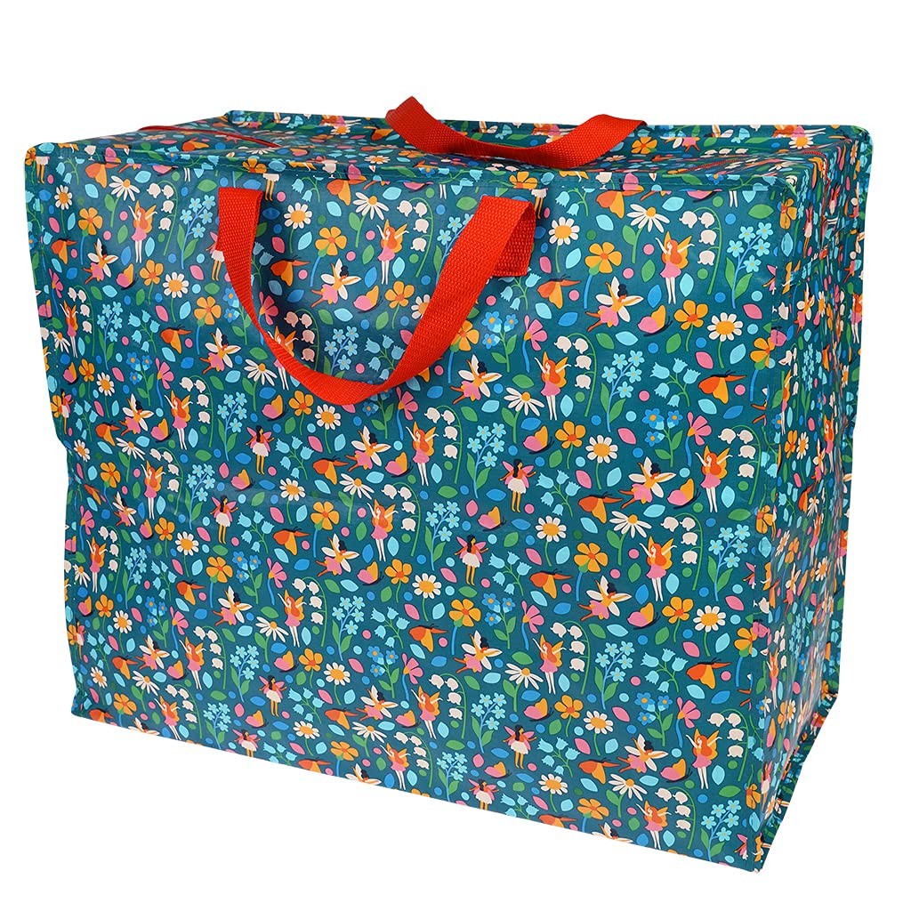 Grands sacs de rangement zippés Fairies in the Garden de 70L pour vêtements