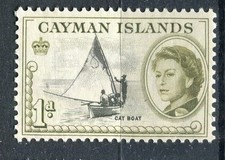 CAYMAN ISLANDS; 1962 early QEII Pictorial issue fine MINT MNH Unmounted 1d. 