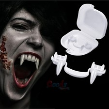 Retractable Teeth Fangs Halloween Vampire Cosplay Makeup Zombie Dentures Teeth