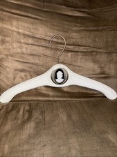 Mid Century Kitsch Nevco Cameo Heavy Plastic Clothes Hanger Ivory Gold