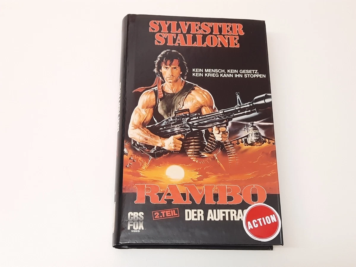 Rambo 2. Teil - Der Auftrag 1985 VHS German PAL Video Hartbox Sylvester Stallone