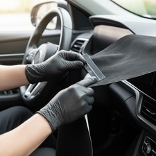 Suede Wrap Self-Adhesive Black Suede Car Interior Wrap 17in x 70in Microfiber...