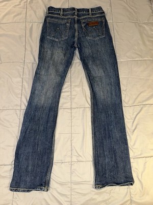Wrangler Retro Slim Bootcut Jeans Mens Size 32x36 Dark Wash/Fading Stretch