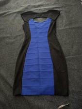 Express Bodycon Mini Dress Size XS/S Color Block Office Siren Cut Out Y2K