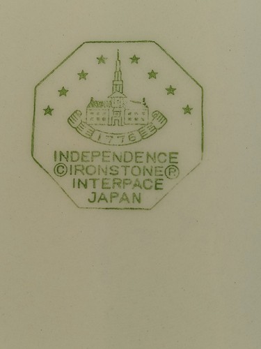 SET 6 zuppiere ottagonali Independence Ironstone Interpace - Giappone nero~bianco - Foto 6 di 12