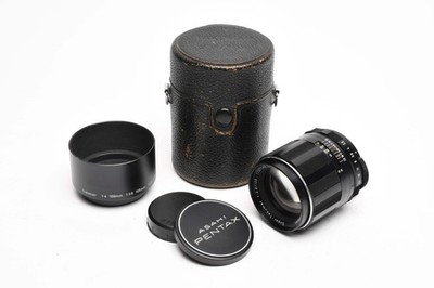 Pentax Super Takumar 105mm f2.8 M42 Mount lens, caps, hood, case, Nice!